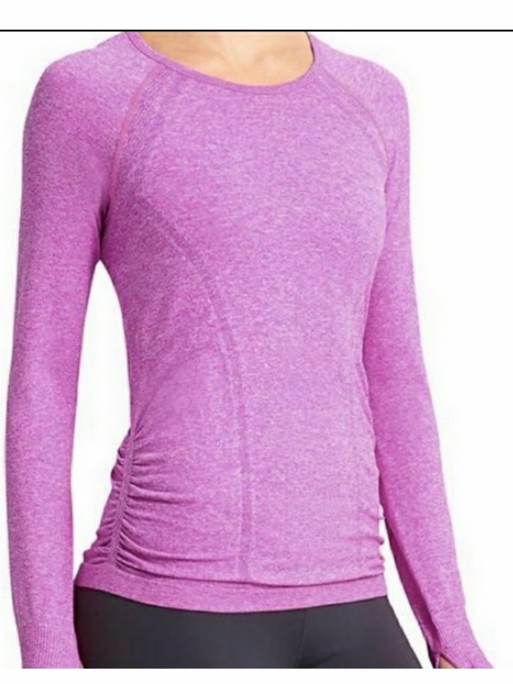 Athleta Fast Fastest long sleeve track top heather magenta. Size large.